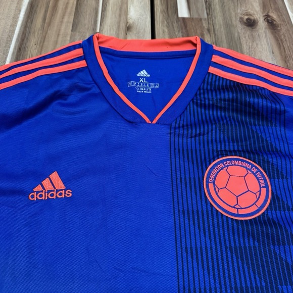 Columbia Soccer Jersey Mens‎ XL Blue Adidas 2018 World Cup Away Kit Football - Picture 3 of 10